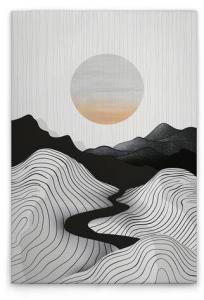 Картина на холсте A.S. Création Grey Sun цвет schwarzgrauweiss