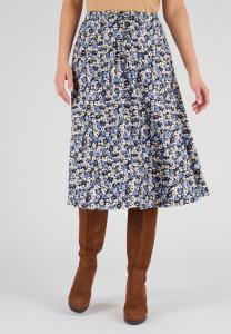 Юбка Damart A-line skirt, Blue Floral/Dark Blue