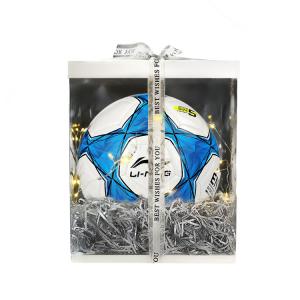 LINING Футбольный мяч размер 5 TPU с машинной строчкой unisex белый, blue