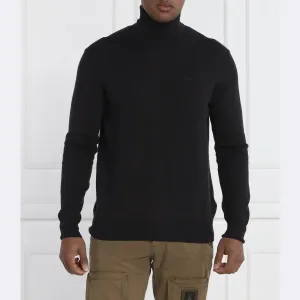 Водолазка стандартного кроя с добавлением шерсти La Martina, черный