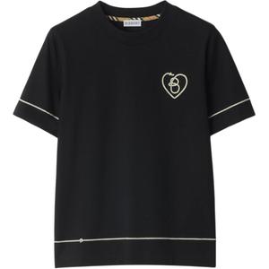 Футболка Cotton T с логотипом B Heart Burberry, черный