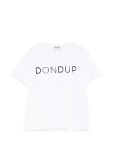 Футболка с принтом логотипа Dondup Kids, белый