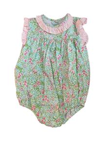 Детский комбинезон Rosie с цветочным принтом в зеленом цвете James & Lottie
