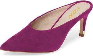 Женские туфли YDN с зауженным носком, тонким средним каблуком, без задника, мюли, слайдеры, вечерние туфли