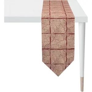 Ленточная ткань для стола 6300 CHRISTMAS GLAM, рождественский декор, Рождество люрекс-жаккард Apelt, красный/золотой