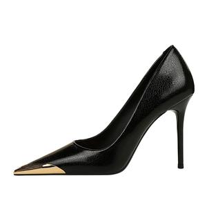 Туфли на тонком каблуке высотой 9,5 см, женские QITUMAUL, Black[Heel Height 9.5Cm]
