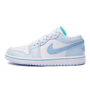 Кроссовки Air Jordan 1 Vintage Basketball Shoes Women's Low-top White/blue, голубой