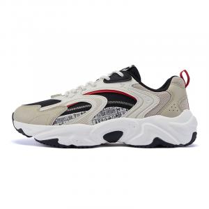 XTEP Кроссовки Cushioning Coverage Abrasion Resistant Lightweight Slip Resistant Low Top Chunky Sneakers Men's White Black