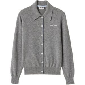 Кашемировый кардиган MIU MIU, серый