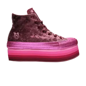 Кроссовки Converse Miley Cyrus x Wmns Chuck Taylor All Star Platform Hi 'Dark Burgundy', розовый
