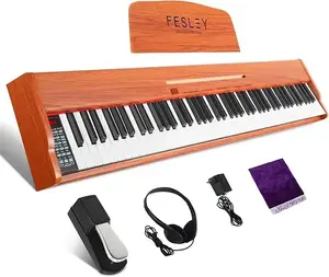 Fesley FEP300 Bluetooth пианино-клавиатура 88 клавиш MIDI-коричневый