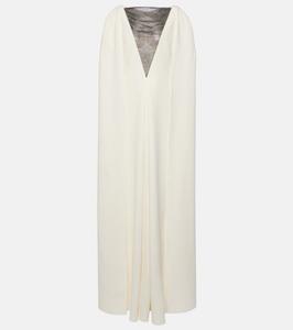 Abrielle декорированное платье с накидкой Safiyaa, белый