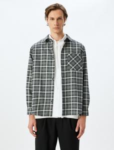 Рубашка на пуговицах Comfort fit Koton, черный