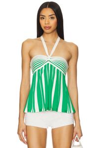 Топ Dianella Amanda Uprichard, ivory & green