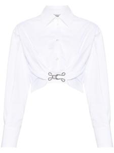 MOSCHINO JEANS укороченная поплиновая рубашка, белый