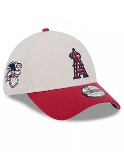 Мужская красная кепка Los Angeles Angels 2024 Четвертого июля 39THIRTY Flex New Era