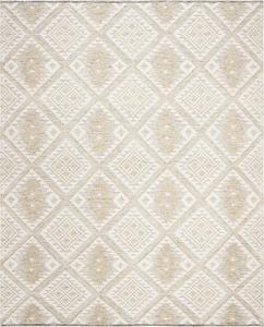 Ковер SAFAVIEH, 275 x 366 см, Kenya Collection, Ivory & Gold, ручной работы марокканский бохо из шерсти, идеально для помещений с высокой проходимостью в гостиной, спальне (KNY602A)