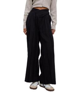 Женские брюки Farrah с широкими штанинами и жаккардовым узором Raffya, Black