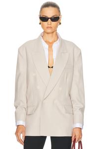 Двубортный блейзер Victoria Beckham, Pumice