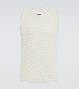 Майка из смесовой хлопковой ткани Jil Sander, экрю