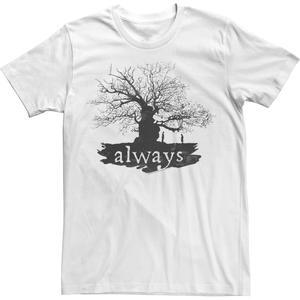 Мужская футболка Harry Potter Always Tree Silhouette Licensed Character, белый