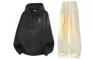 Свитшот-сет Unisex из коллекции Riding The Wind WARRIOR, темно-серый+оранжевый (clothing sets)