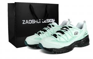 Skechers D'lites 1.0 early sleep creation, coast низкие массивные кроссовки women's light green