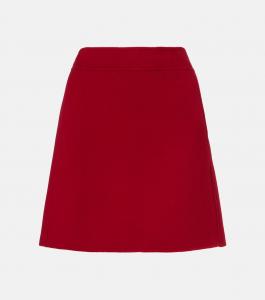 Юбка-мини из чистой шерсти Aida S Max Mara, Lacquered Red