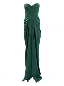 Макси-платье с корсетом Ana Radu, зеленый