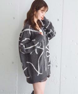 Кардиган tiptop/Glitter Feather Mall с V-образным вырезом