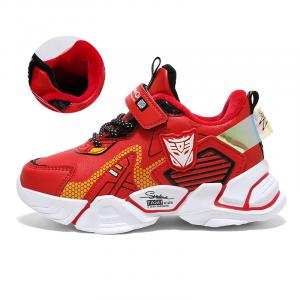 Детские кроссовки ASIAN MICKEY низкие красные с тонкой флисовой подкладкой для тепла