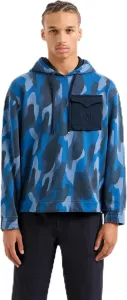 Armani Exchange мужская худи с камуфляжным принтом и контрастным карманом