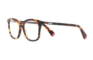 Ацетатные металлические очки неправильной формы унисекс в черепаховом цвете KENZO, коричневый