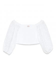 Топ из хлопковой смеси TWINSET Kids, белый