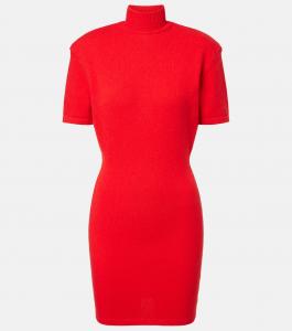 Вязаное мини-платье из шерсти и кашемира Jacquemus, красный