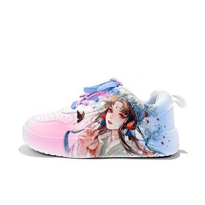 Легкие и дышащие низкие кроссовки для скейтбординга унисекс Cold cicadas yesterday, красный/синий