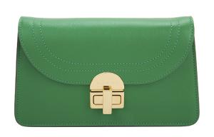 Кожаная сумка через плечо, маленькая женская зеленая MARNI