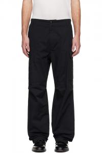 Брюки-Карго с вышитым логотипом Mm6 Maison Margiela, черный