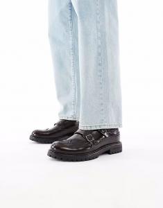 Туфли-броги Rumour из полированной кожи бордового цвета Schuh