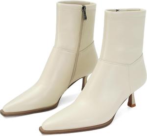 Женские элегантные ботильоны SOVANYOU с заостренным носком, низким каблуком «китен», боковой молнией, стильные и удобные черные короткие ботинки