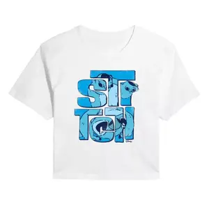 Укороченная футболка для юниоров «Лило и Стич» Disney, белый