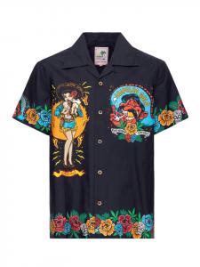 Футболка King Kerosin Hawaii, цвет Acapulco, золотистый, черный