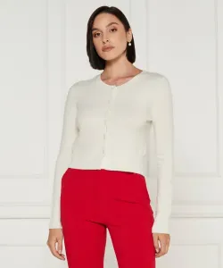 Кашемировый кардиган с характером Slim fit Pinko, бежевый