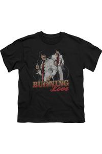 Футболка с коротким рукавом для детей Elvis Presley Burning Love Gildan, черный