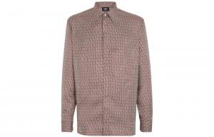 Мужская рубашка, разноцветные, с лацканами, средней расцветки, другие Fendi, мультиколор