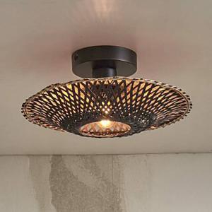 Потолочный светильник GOOD&MOJO Kalimantan, черный - бамбук - 30 x 8 x 30 см