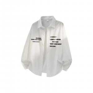 Рубашка Unisex Lapel Moderate HUANQIU, белый