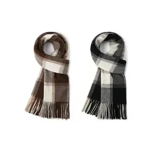 FREE RABBITⅡ Вязаный шарф унисекс, 2 Pack (Black+Gray+Dark Khaki)