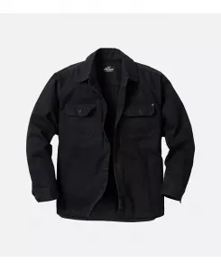 Рубашка на пуговицах Big & Tall с эффектом потертости в рубчик Thorogood, черный