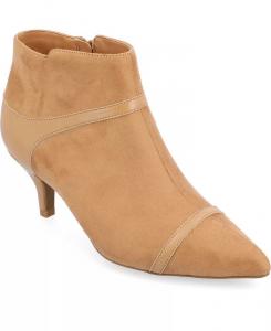 Женские двухцветные ботильоны-платья Embrie на каблуке-рюмочке Journee Collection, коричневый/бежевый